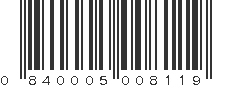 UPC 840005008119