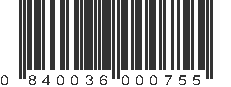 UPC 840036000755