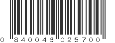 UPC 840046025700