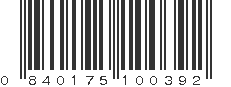 UPC 840175100392