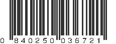 UPC 840250036721