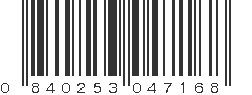 UPC 840253047168