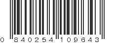 UPC 840254109643