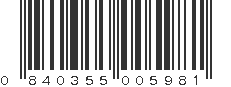 UPC 840355005981