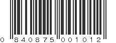 UPC 840875001012