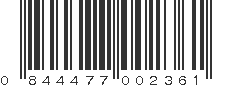 UPC 844477002361