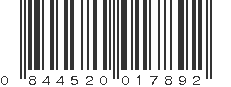 UPC 844520017892