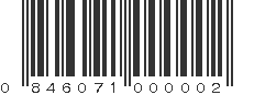 UPC 846071000002