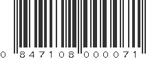 UPC 847108000071