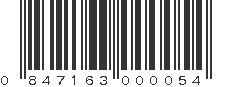 UPC 847163000054