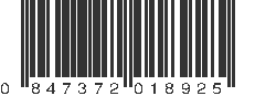 UPC 847372018925