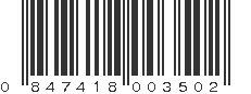 UPC 847418003502