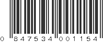 UPC 847534001154