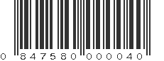 UPC 847580000040