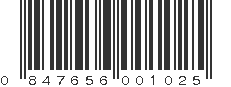 UPC 847656001025