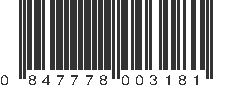 UPC 847778003181