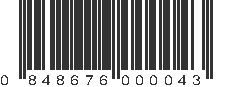 UPC 848676000043