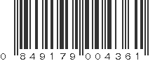 UPC 849179004361