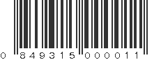 UPC 849315000011