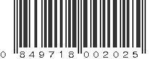 UPC 849718002025