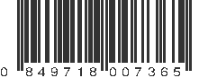 UPC 849718007365