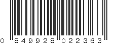 UPC 849928022363