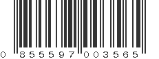 UPC 855597003565