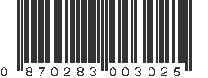 UPC 870283003025