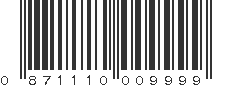 UPC 871110009999