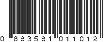 UPC 883581011012