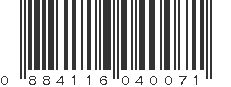 UPC 884116040071