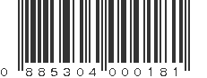 UPC 885304000181