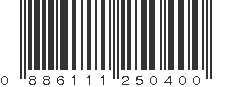 UPC 886111250400