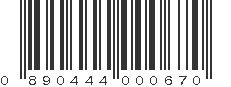 UPC 890444000670