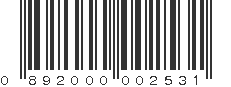 UPC 892000002531