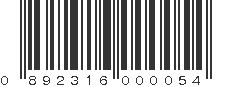 UPC 892316000054