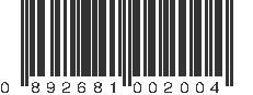 UPC 892681002004