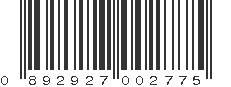 UPC 892927002775