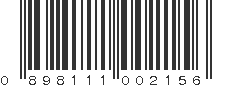 UPC 898111002156