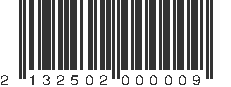 EAN 2132502000009