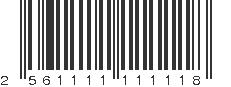 EAN 2561111111118