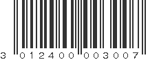 EAN 3012400003007
