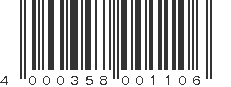 EAN 4000358001106