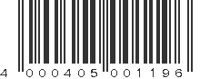 EAN 4000405001196