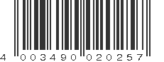 EAN 4003490020257