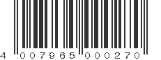 EAN 4007965000270