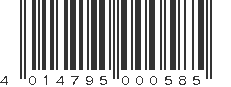 EAN 4014795000585