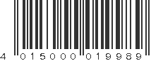 EAN 4015000019989