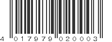 EAN 4017979020003