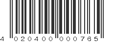 EAN 4020400000765